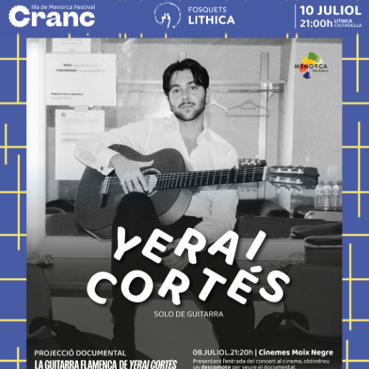 Fotografía promocional de Concierto de Yerai Cortés en Menorca