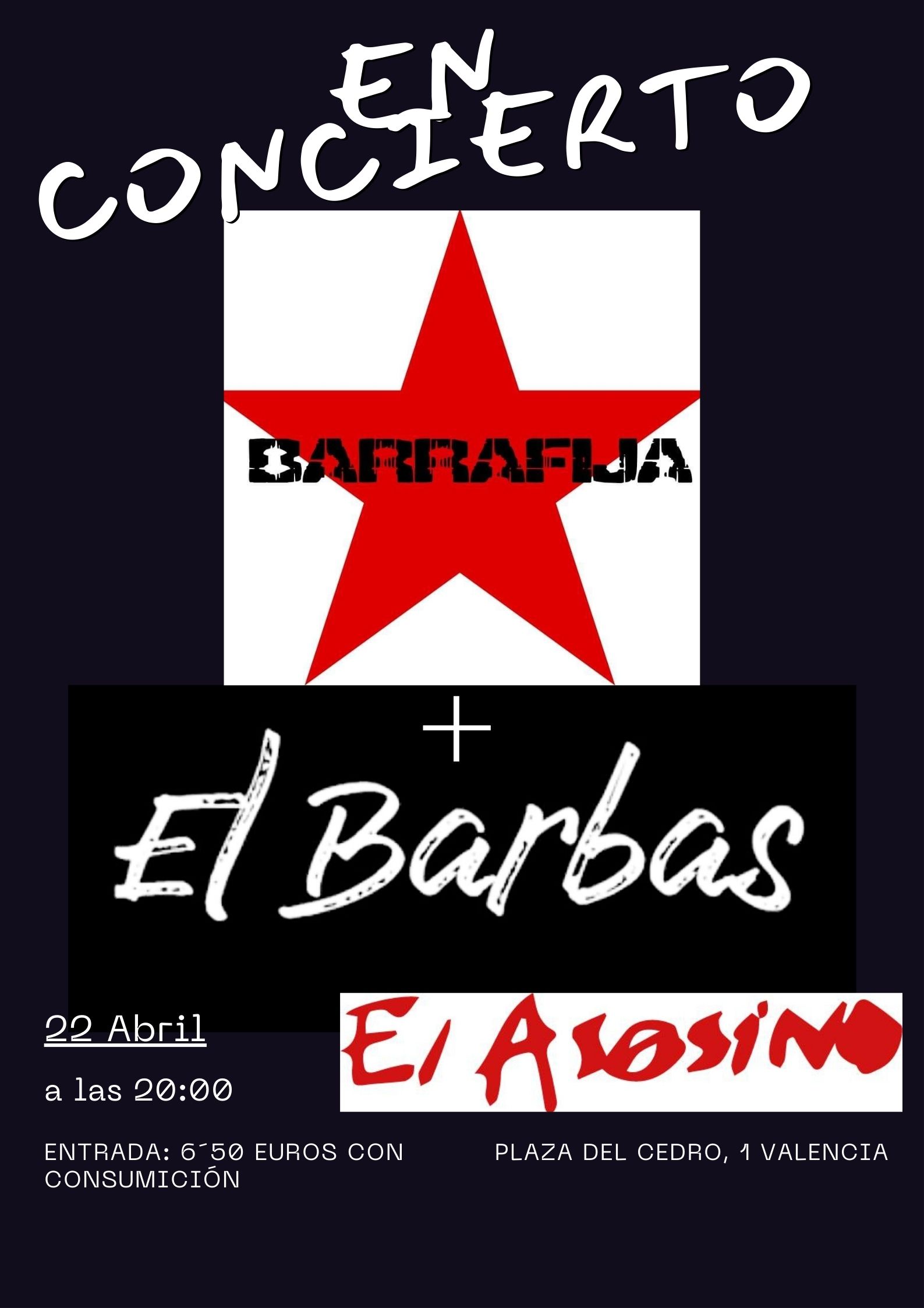 Promotional photograph of Concierto El Barbas + Barrafija.
