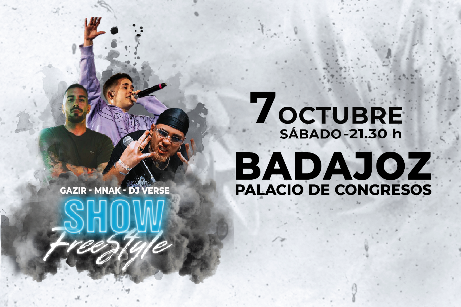 Fotografía promocional de Concierto GAZIR + MNAK + DJ VERSE en Badajoz