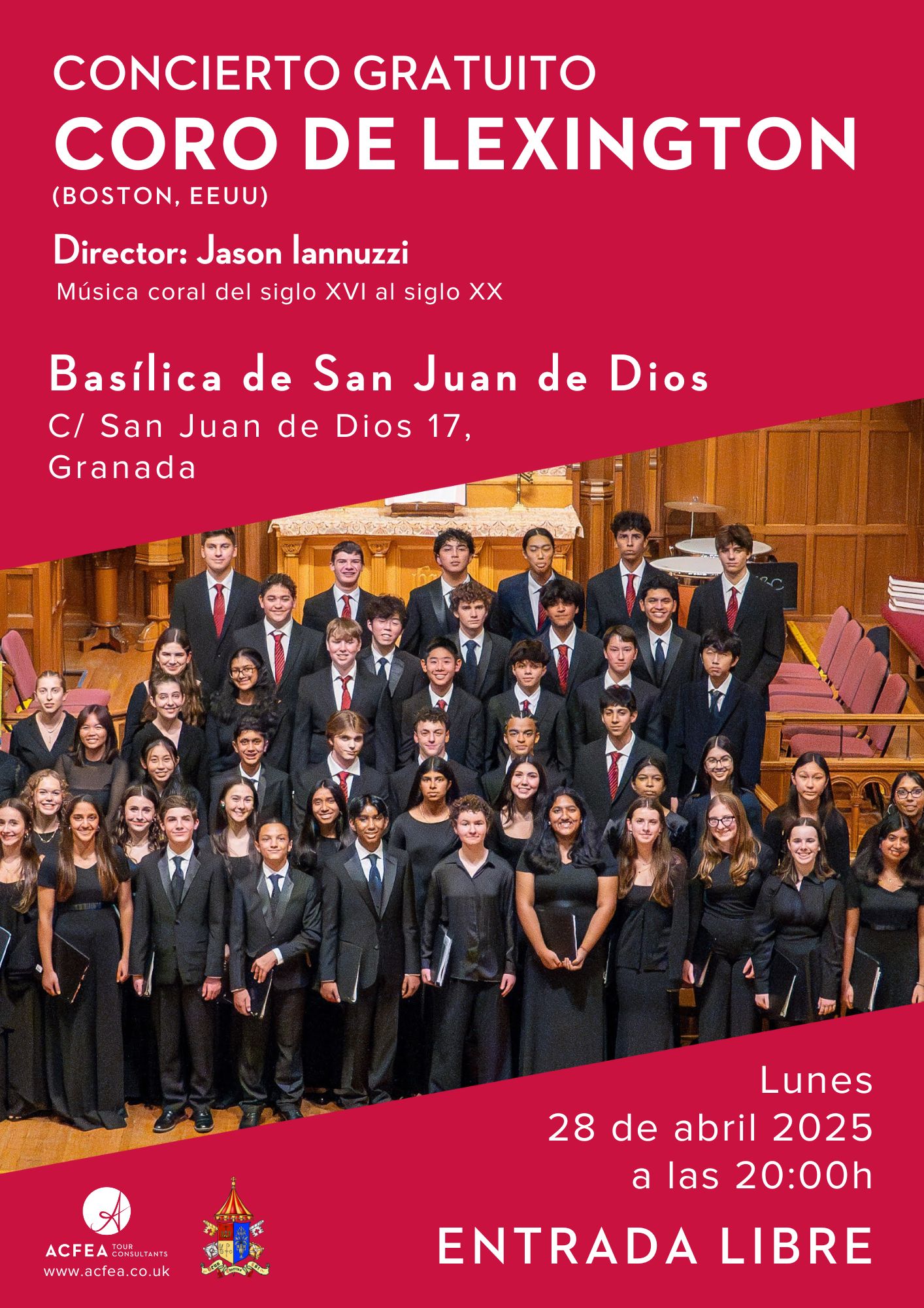 Fotografía promocional de Concierto Gratuito - CORO DE LEXINGTON