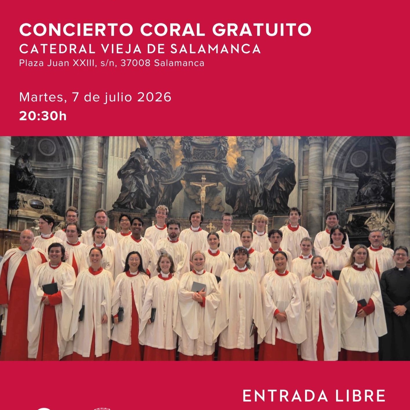 Fotografía promocional de Concierto Gratuito | CORO DE TRINITY COLLEGE MELBOURNE | Salamanca