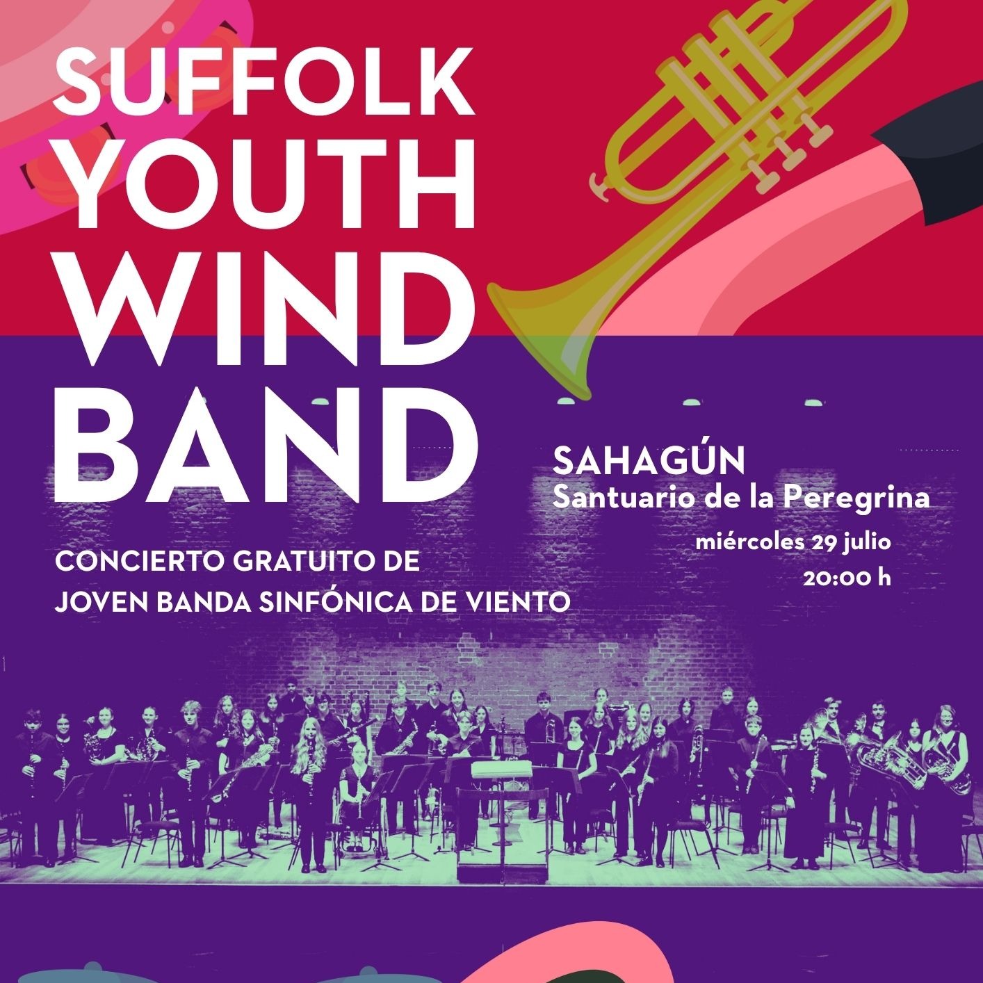 Fotografía promocional de Concierto Gratuito | SUFFOLK YOUTH WIND BAND | Sahagún