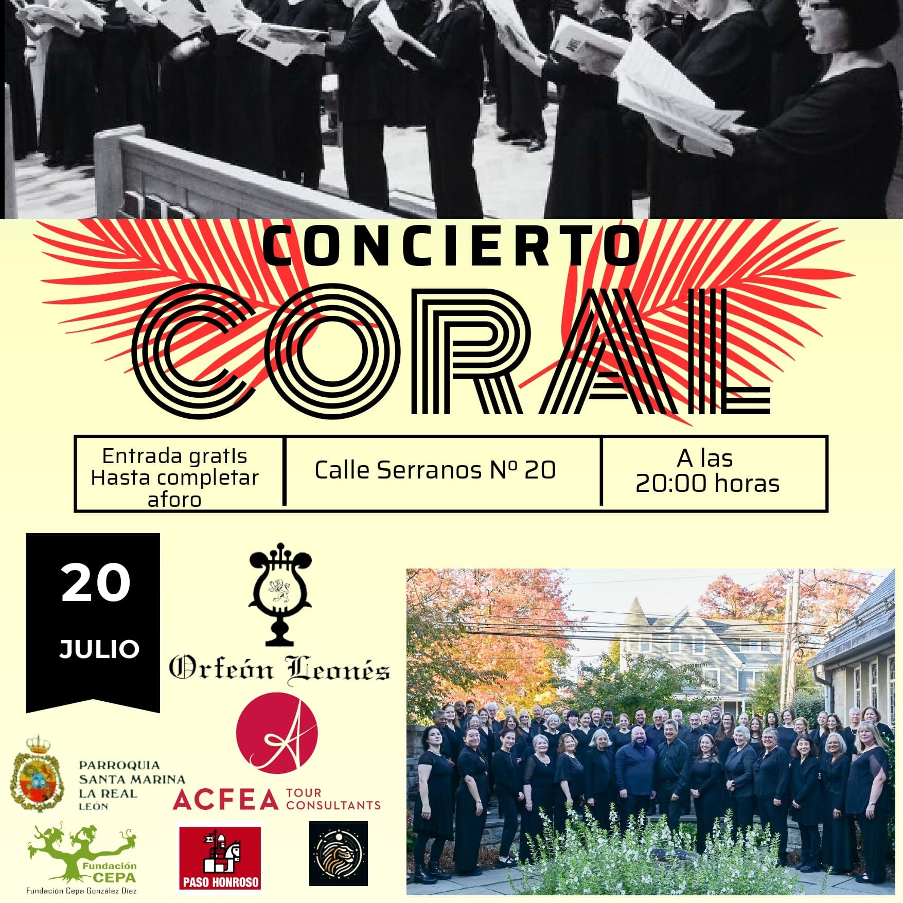 Fotografía promocional de Concierto Gratuito | SUMMIT CHORALE & ORFEÓN LEONÉS | León