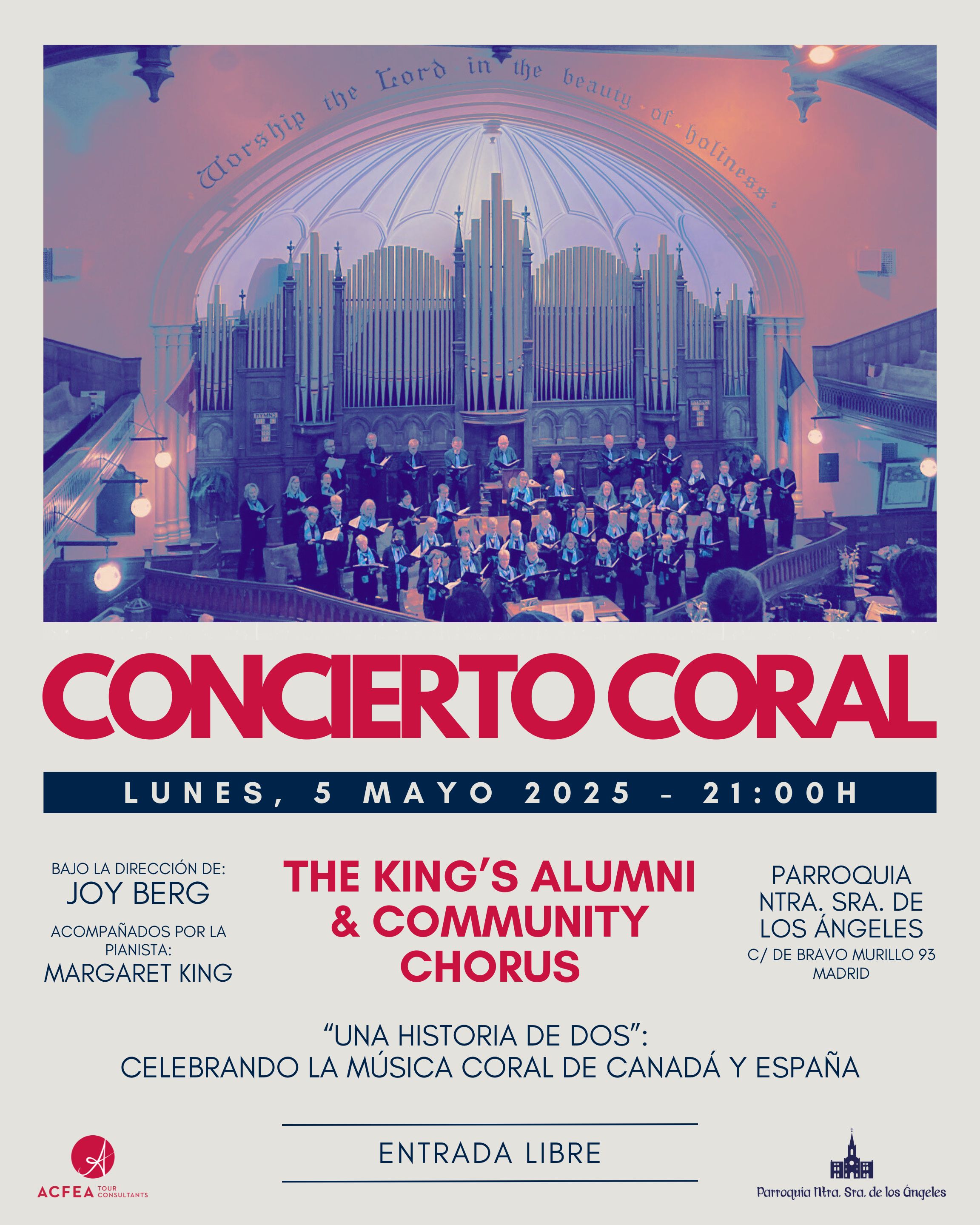 Fotografía promocional de Concierto Gratuito | THE KING'S ALUMNI & COMMUNITY CHORUS