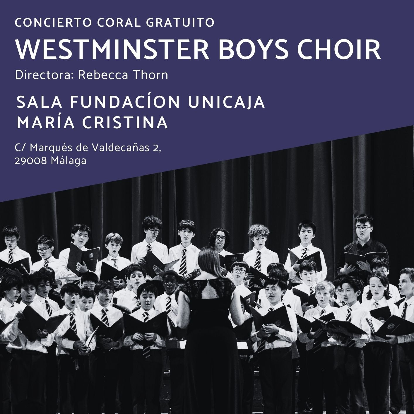 Fotografía promocional de Concierto Gratuito | WESTMINSTER BOYS CHOIR | Málaga