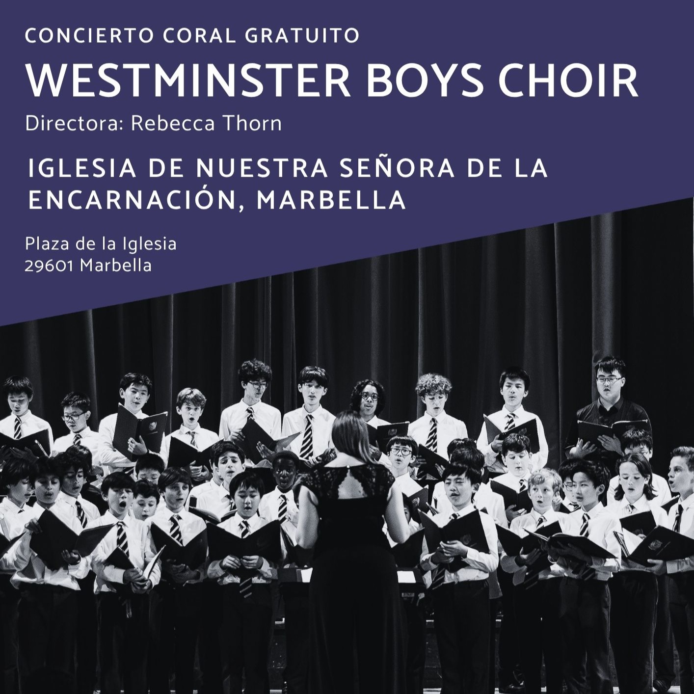 Fotografía promocional de Concierto Gratuito | WESTMINSTER BOYS CHOIR | Marbella