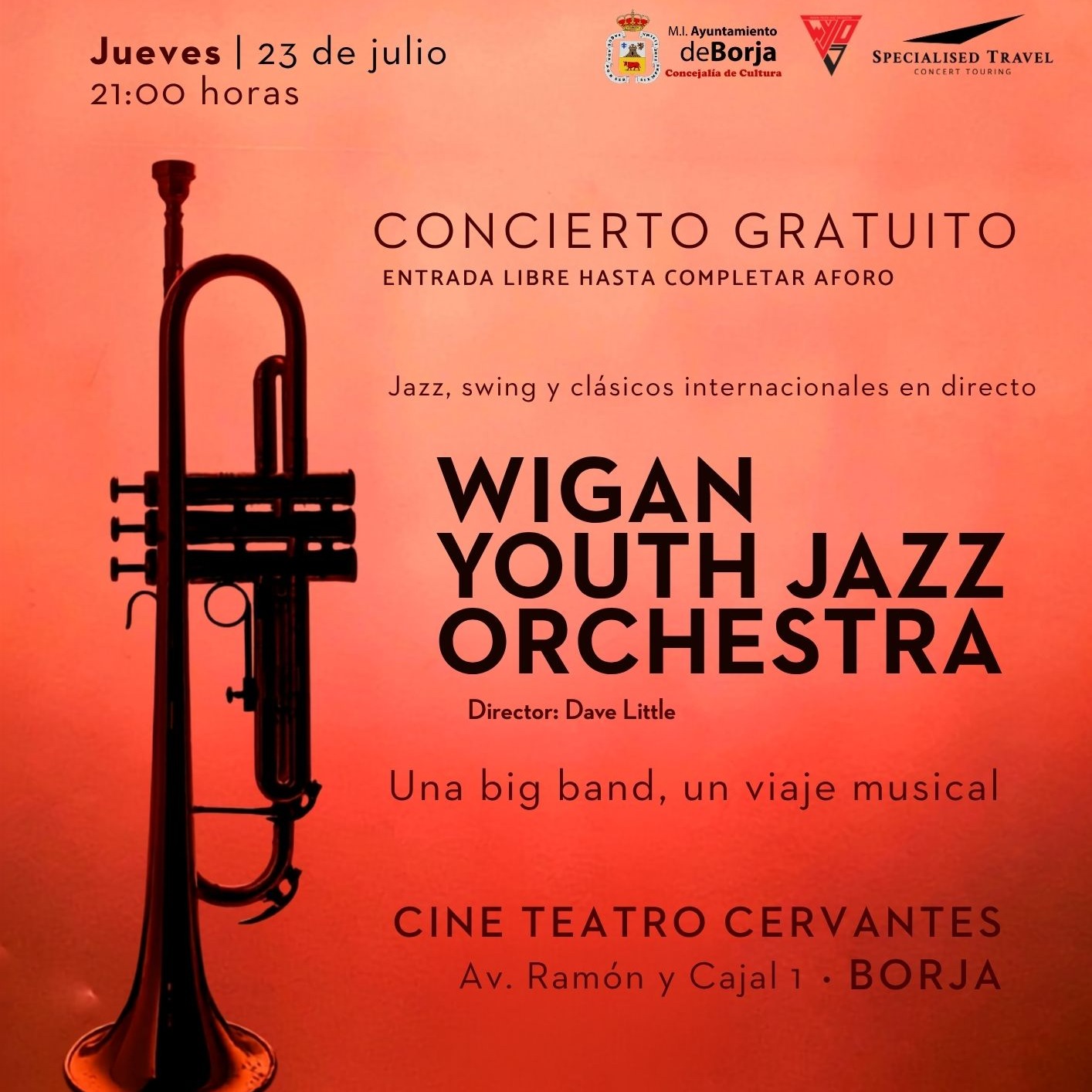 Fotografía promocional de Concierto Gratuito | WIGAN YOUTH JAZZ ORCHESTRA | Borja