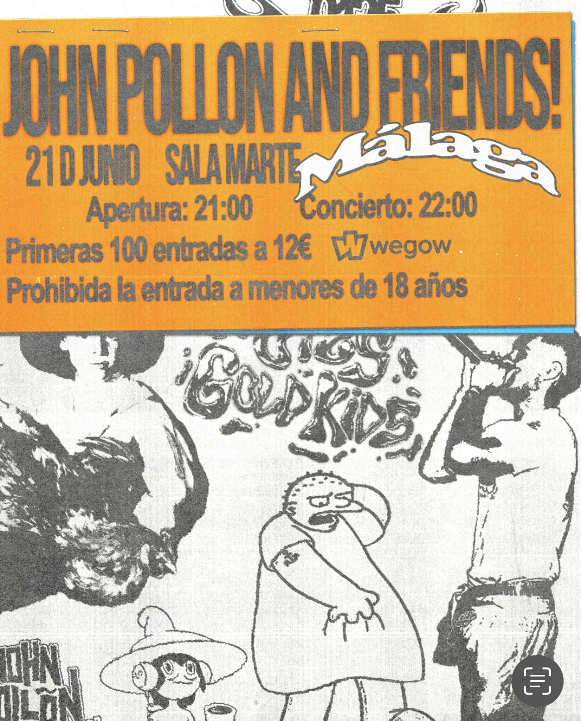 Fotografía promocional de Concierto John Pollõn en Málaga