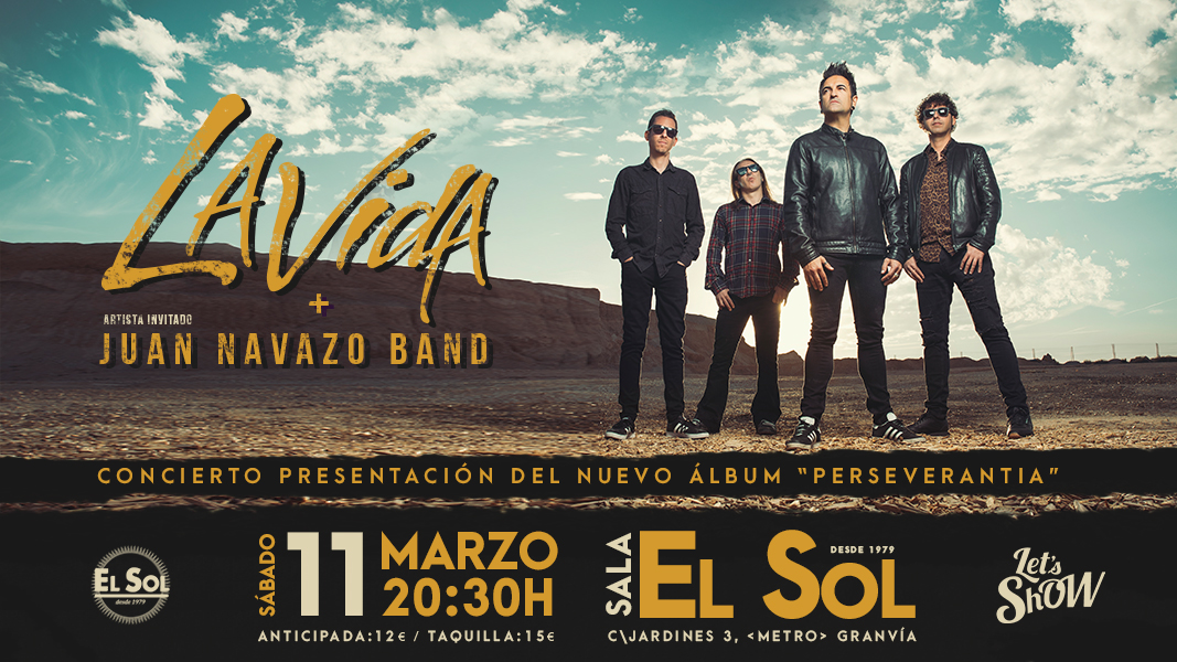 Fotografía promocional de Concierto LAVIDA Sala El Sol Madrid