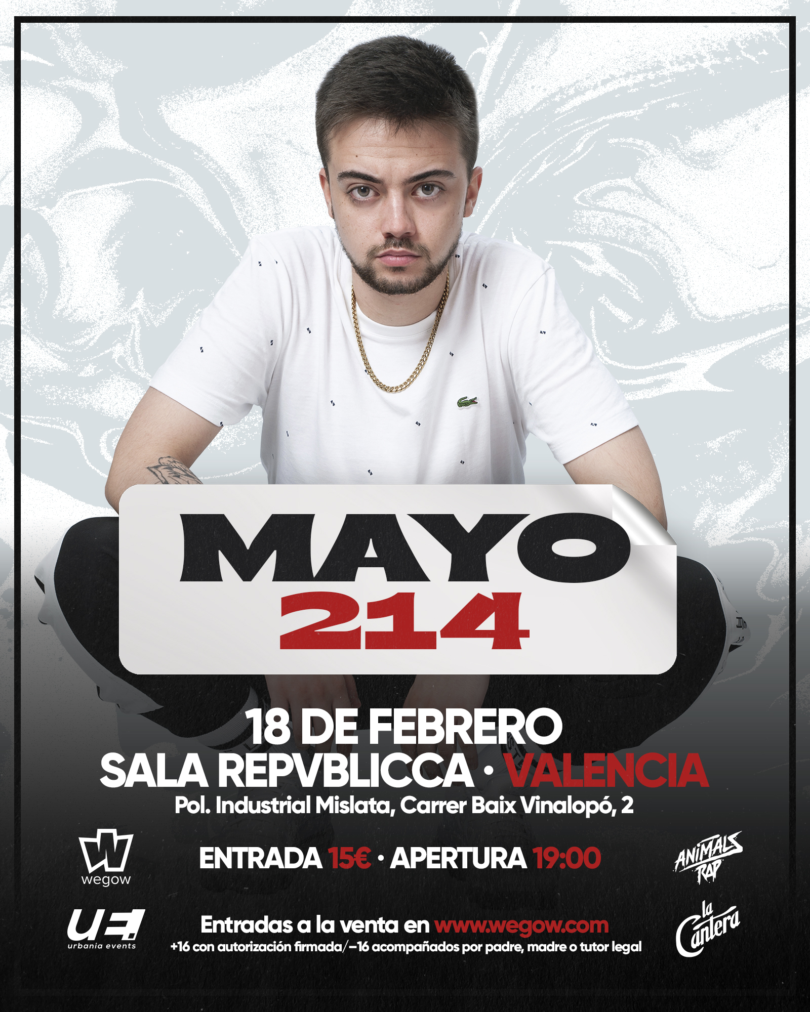 Fotografía promocional de concierto Mayo214 en Valencia