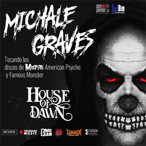 Fotografía promocional de MICHALE GRAVES (ex-vocalista de MISFITS) en Valencia