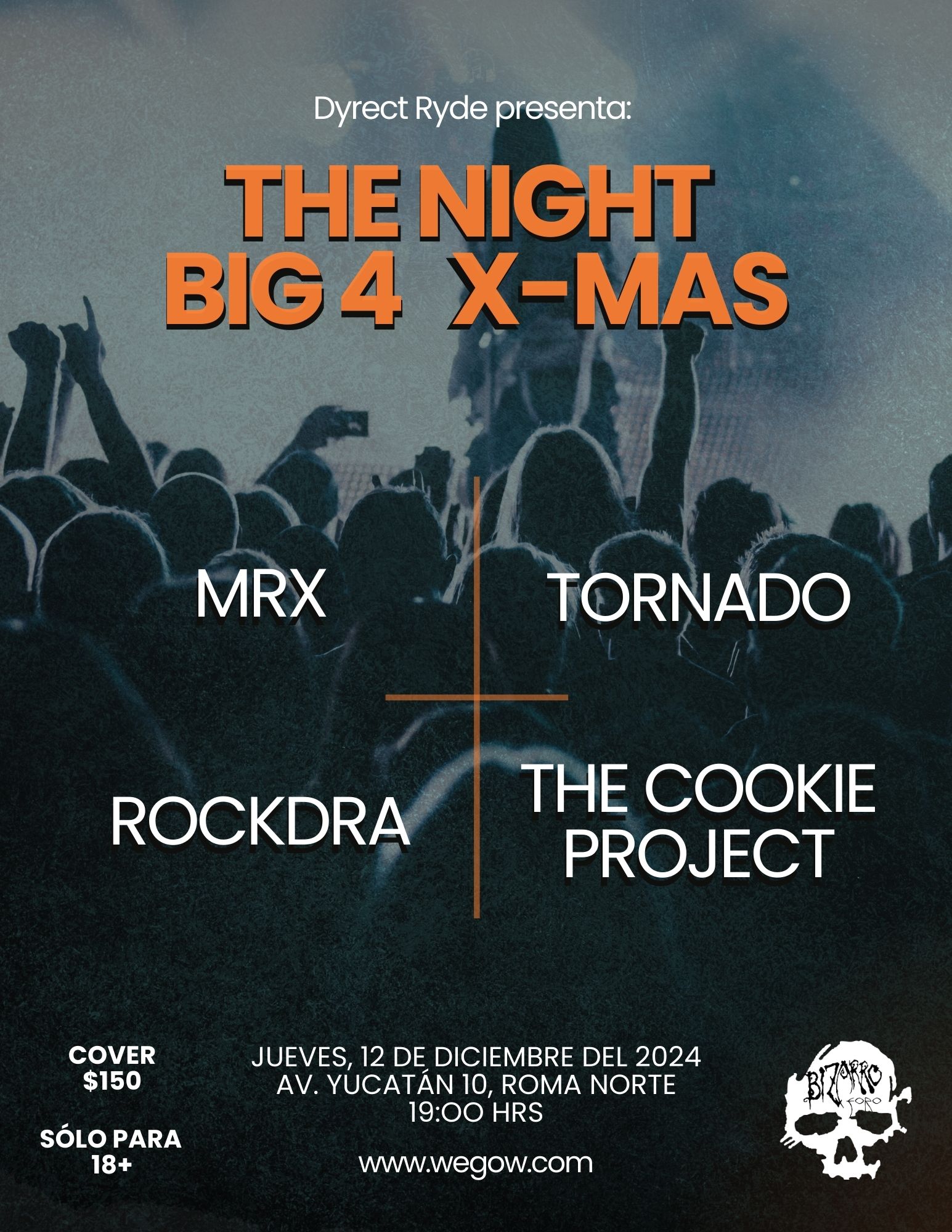 Fotografía promocional de Concierto MrX - The Cookie Project - Tornado - Rockdra en Foro Bizarro