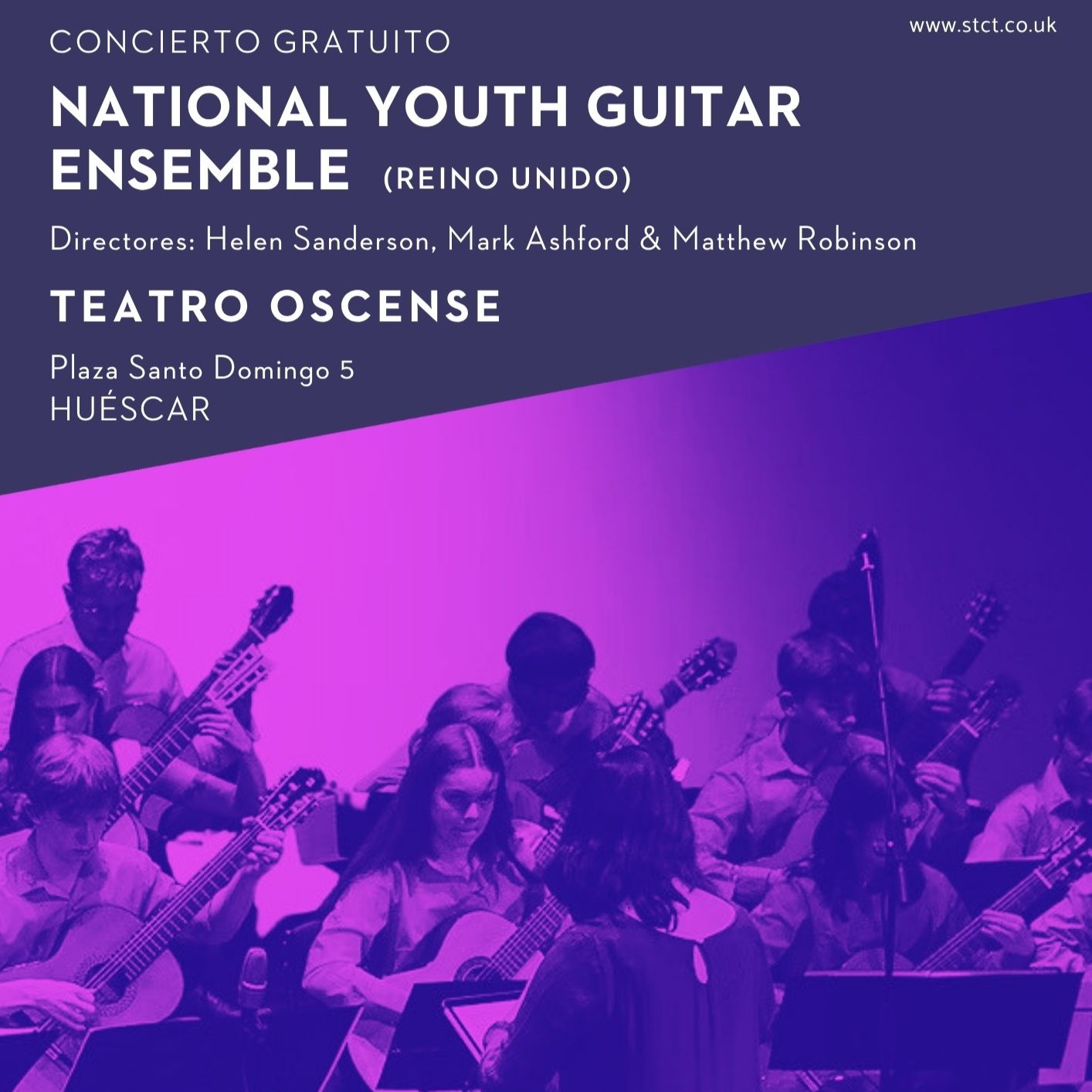 Fotografía promocional de Concierto | NATIONAL YOUTH GUITAR ENSEMBLE | Huéscar