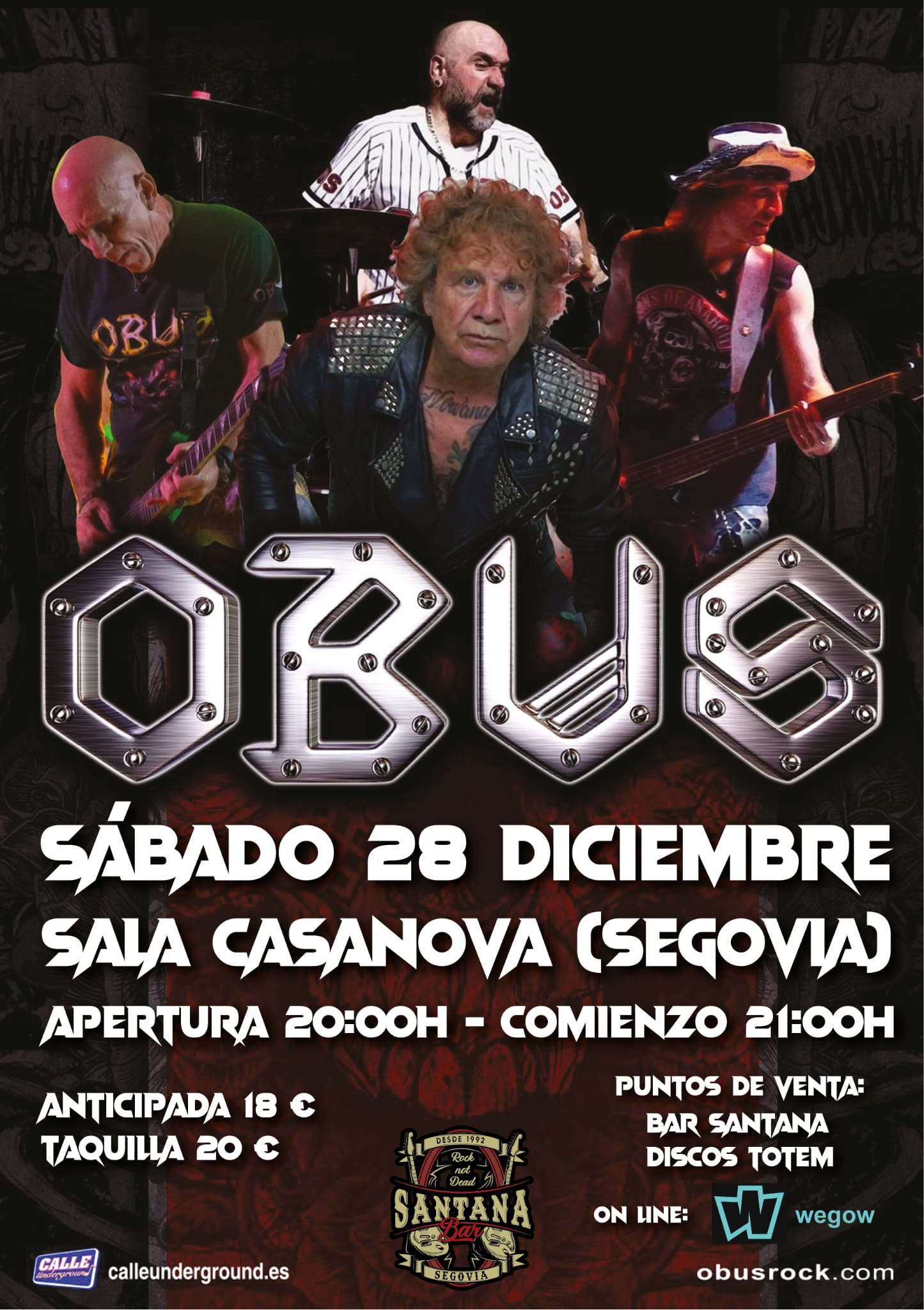 Promofoto von Concierto de Obús en Segovia.