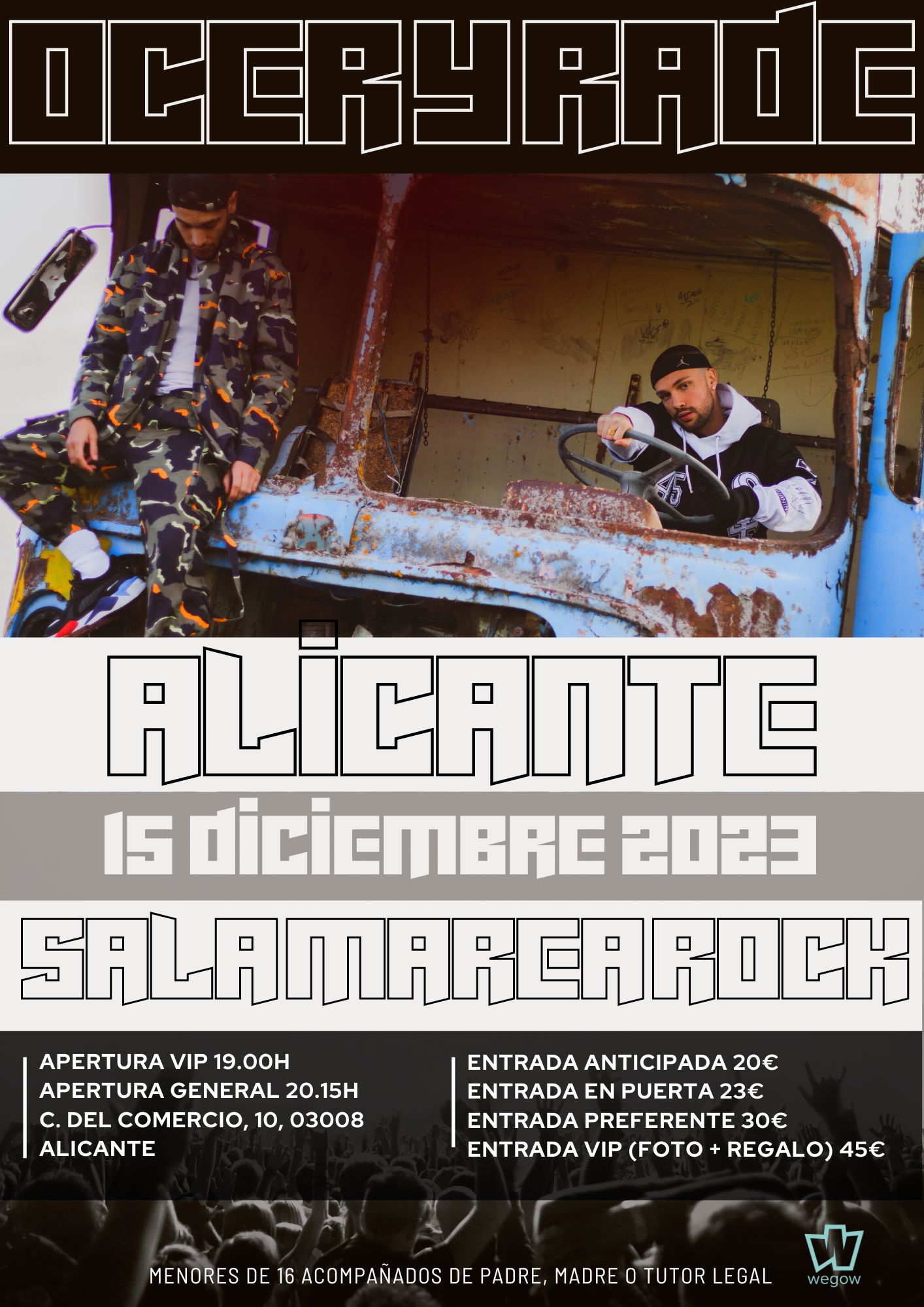 Fotografía promocional de Concierto OCER Y RADE en Alicante