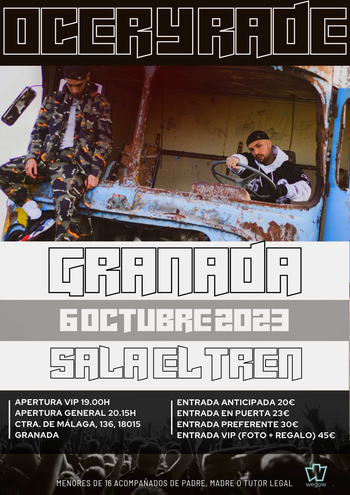 Fotografía promocional de Concierto OCER Y RADE en Granada