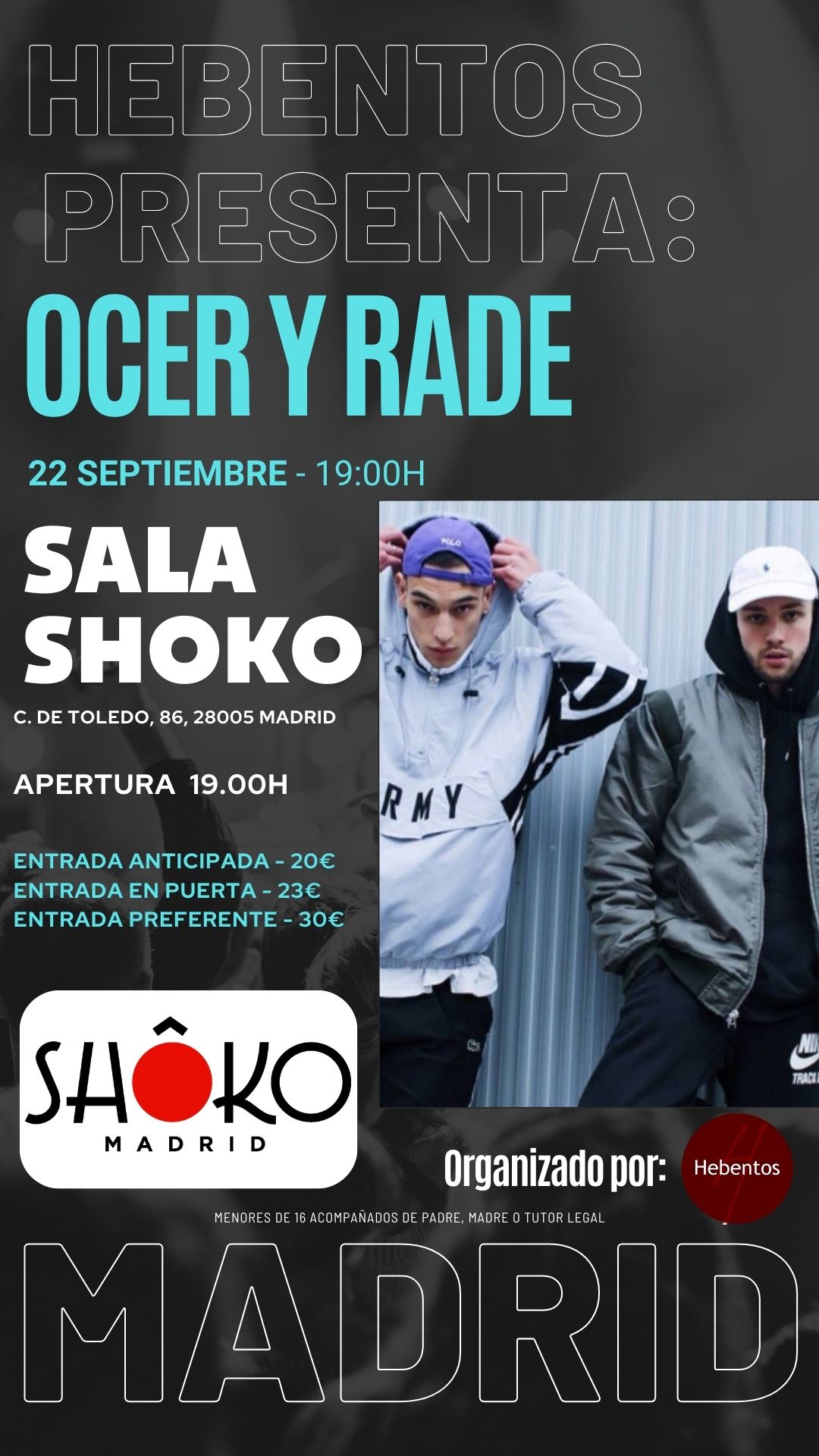 Fotografía promocional de Concierto OCER y RADE en Madrid