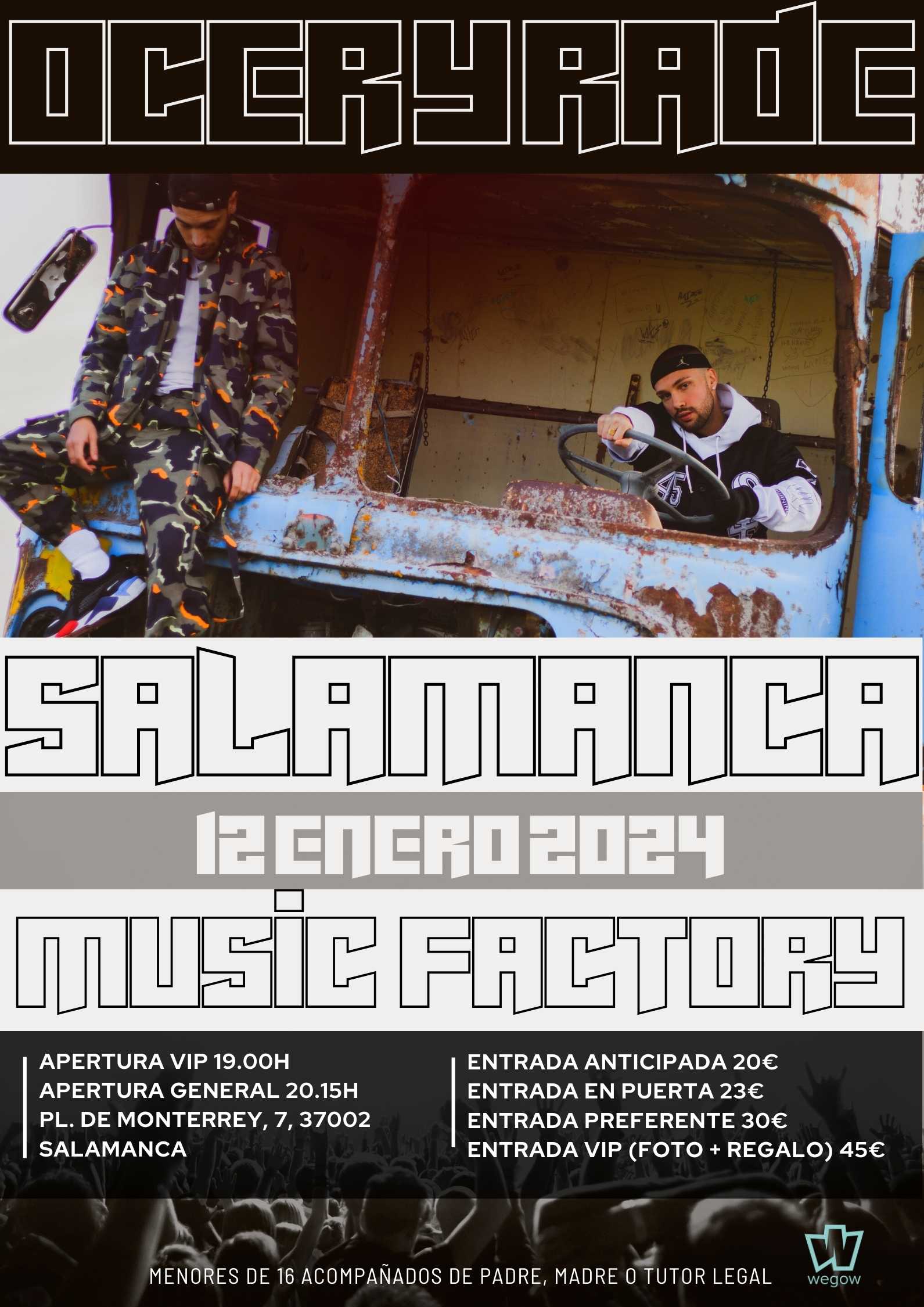 Fotografía promocional de Concierto OCER Y RADE en Salamanca