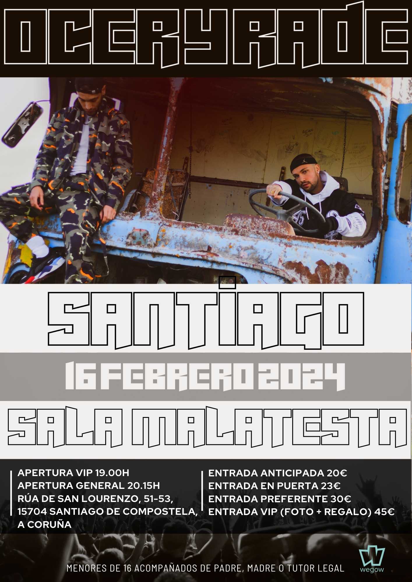 Fotografía promocional de Concierto OCER Y RADE en Santiago de Compostela