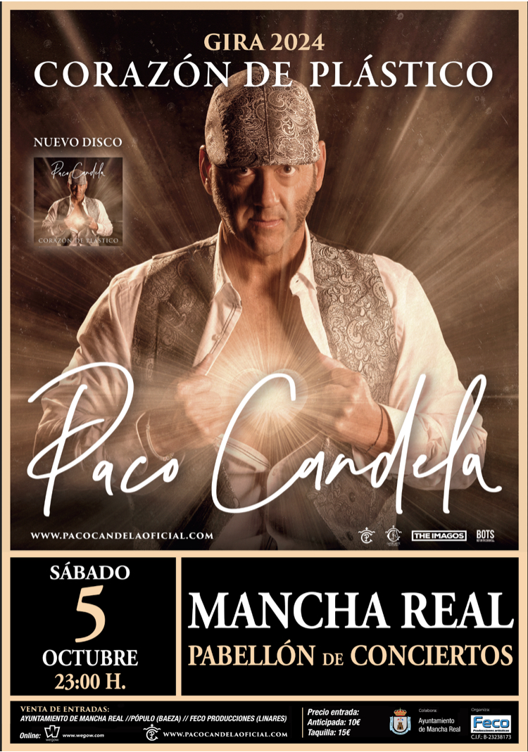 Fotografía promocional de Concierto Paco Candela en Mancha Real