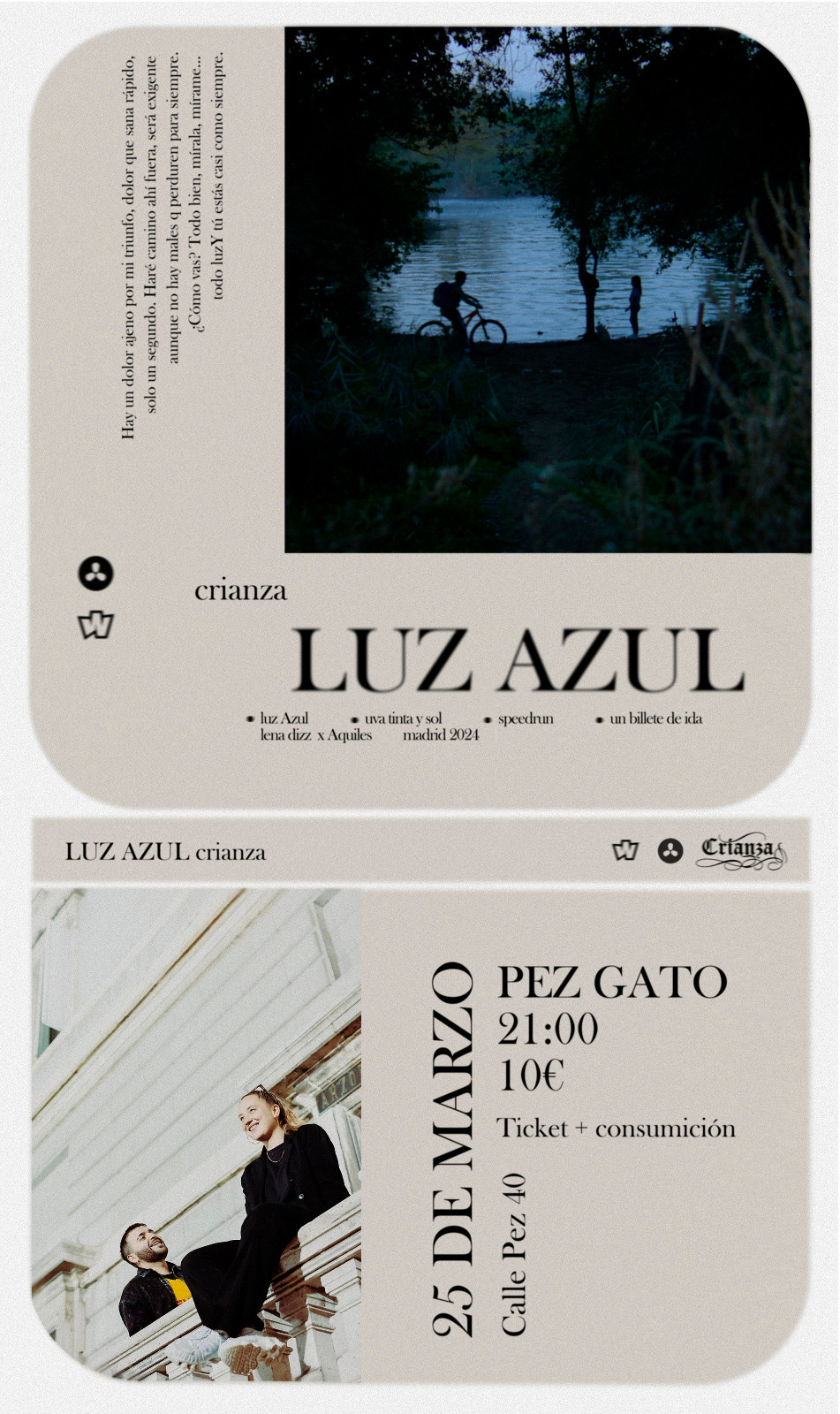 Fotografía promocional de Concierto Presentación "Luz Azul" de Crianza en Madrid