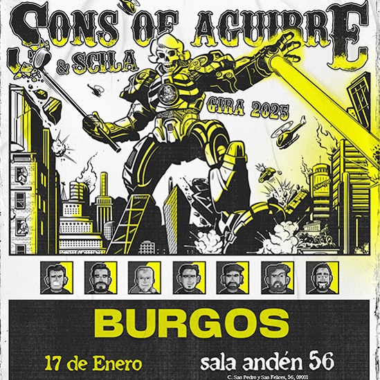 Fotografía promocional de Concierto Sons Of Aguirre & Scila en Burgos | Sala Andén 56