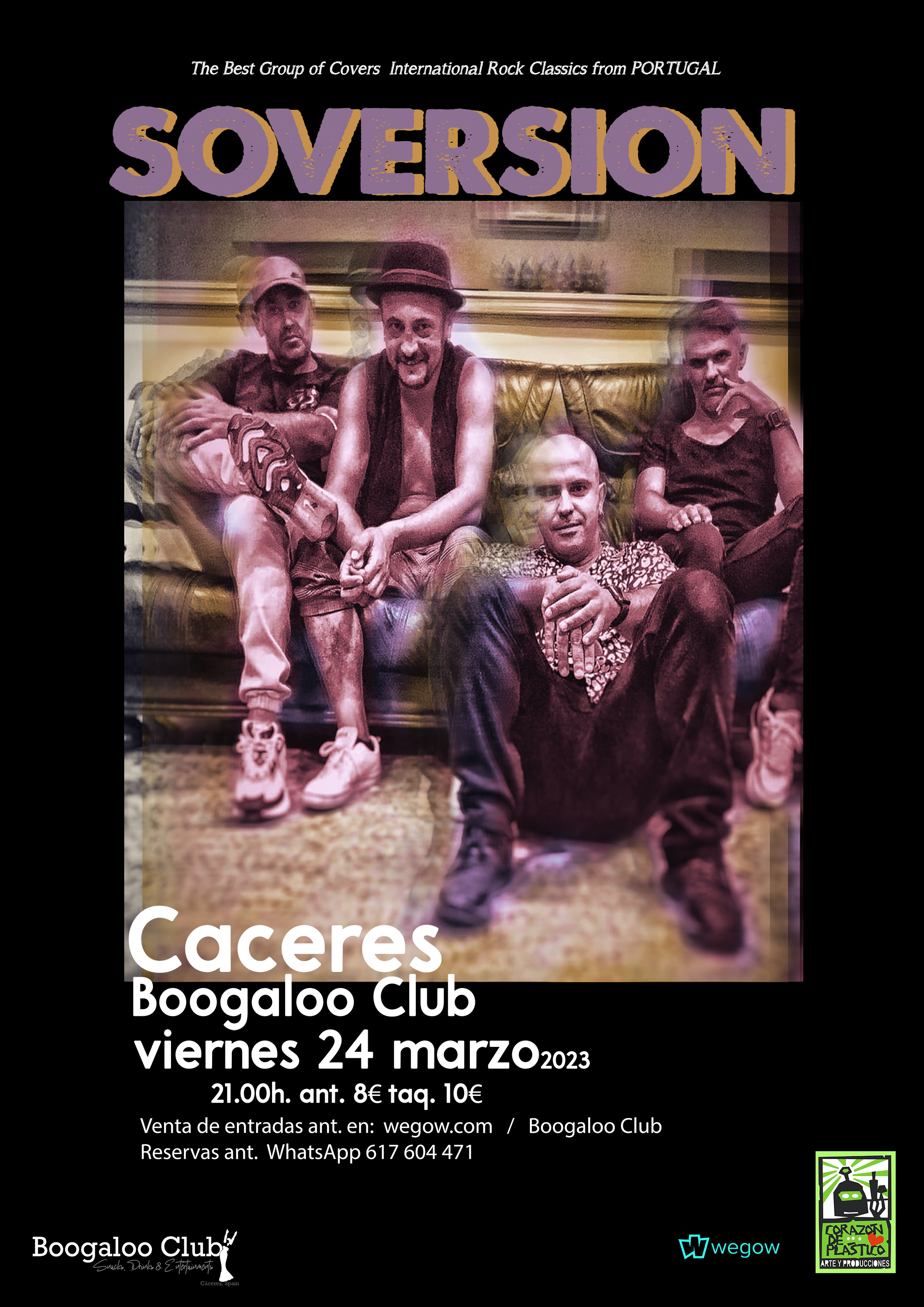 Fotografía promocional de Concierto SOVERSION Cáceres