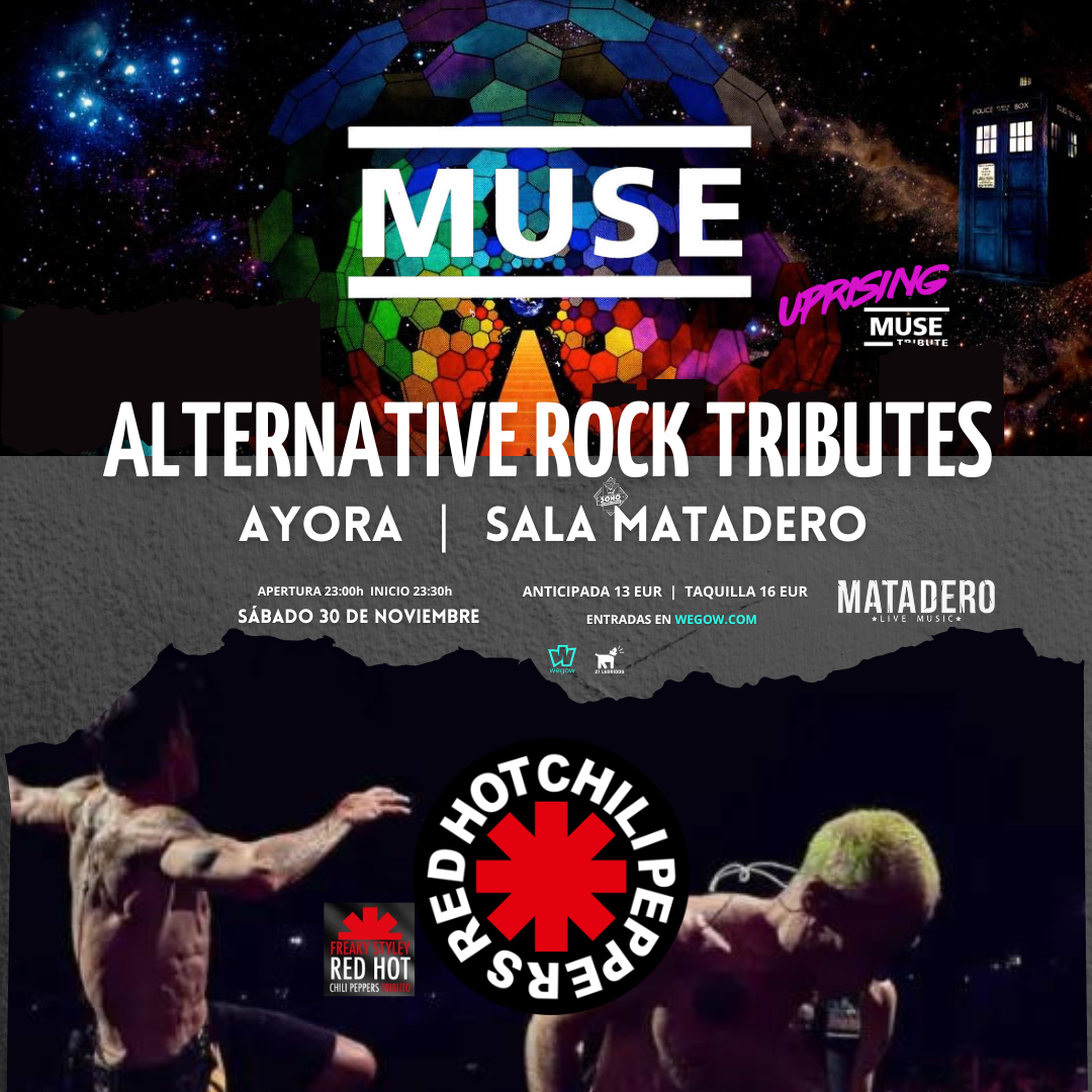 Fotografía promocional de Concierto Tributo a Muse by Uprising + Red Hot Chili Peppers by Freaky Styley en Sala Matadero en Ayora