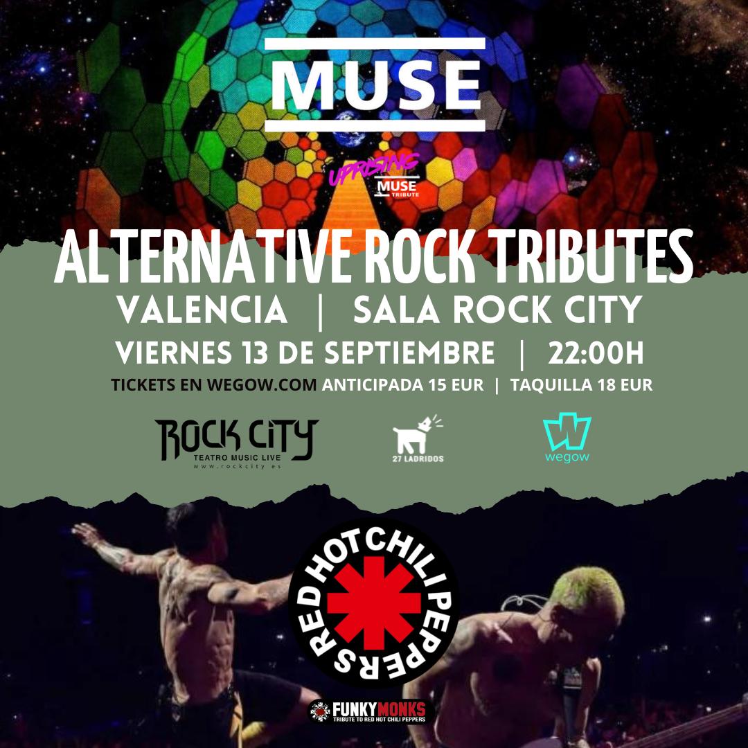 Fotografía promocional de Concierto Tributo a Muse by Uprising + Red Hot Chilli Peppers by Funky Monks en Rock City en Valencia