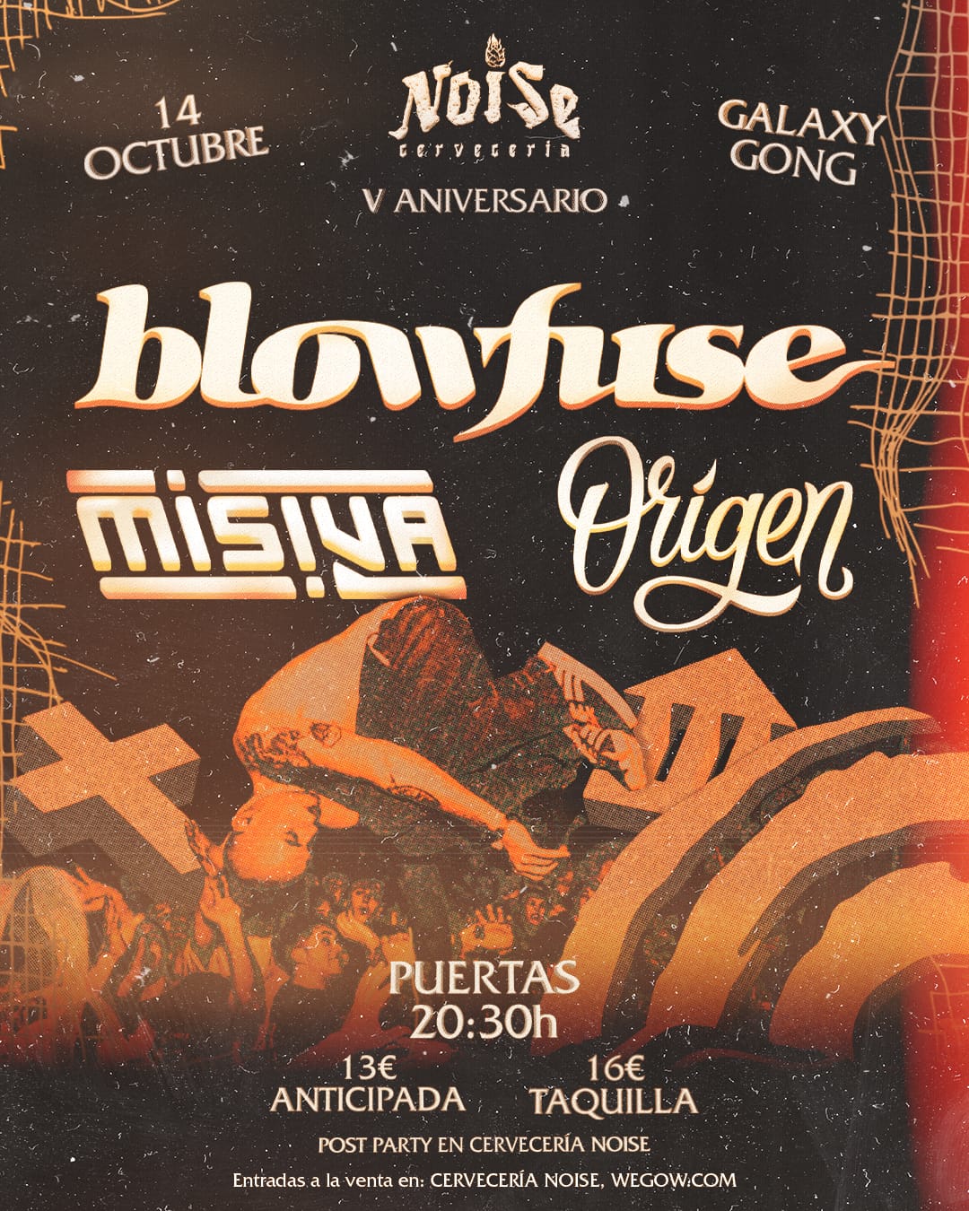 Fotografía promocional de Concierto V Aniversario Cervecería Noise en Oviedo