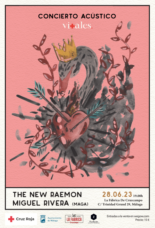 Fotografía promocional de Concierto VITALES de Cruz Roja: The New Raemon y Miguel Rivera (Maga) en Málaga