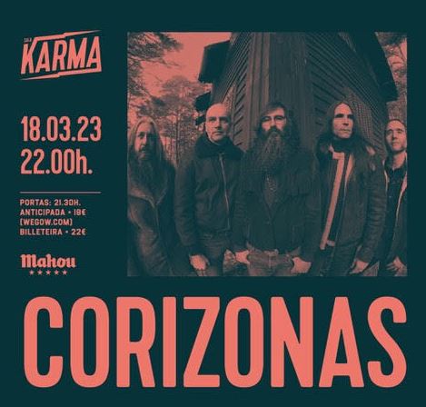 Fotografía promocional de CORIZONAS EN SALA KARMA DE PONTEVEDRA