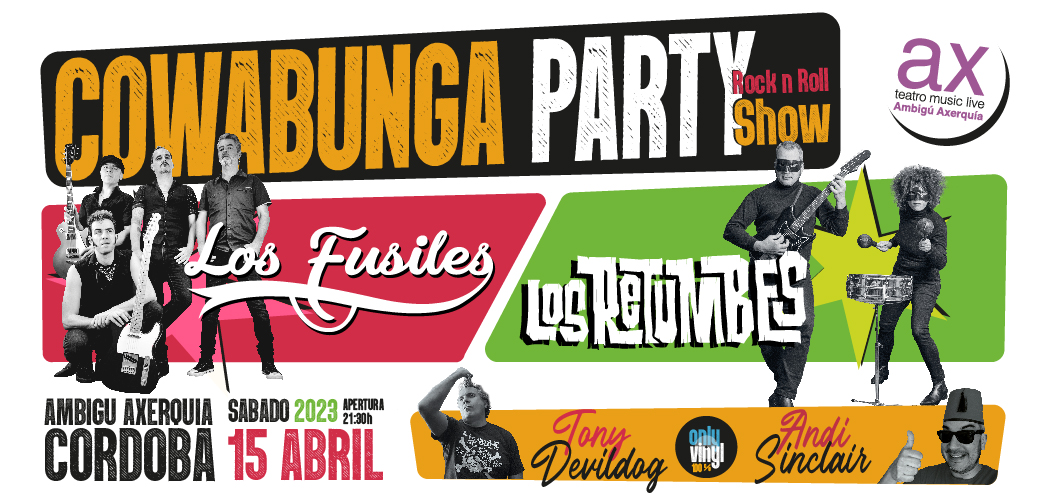 Fotografía promocional de COWABUNGA PARTY con LOS FUSILES + LOS RETUMBES en Córdoba