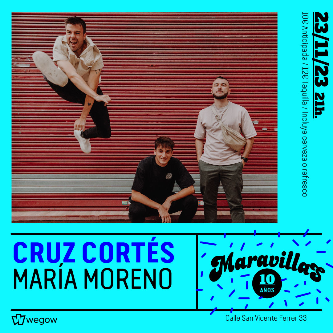 Fotografía promocional de Cruz Cortés + María Moreno en Maravillas Club