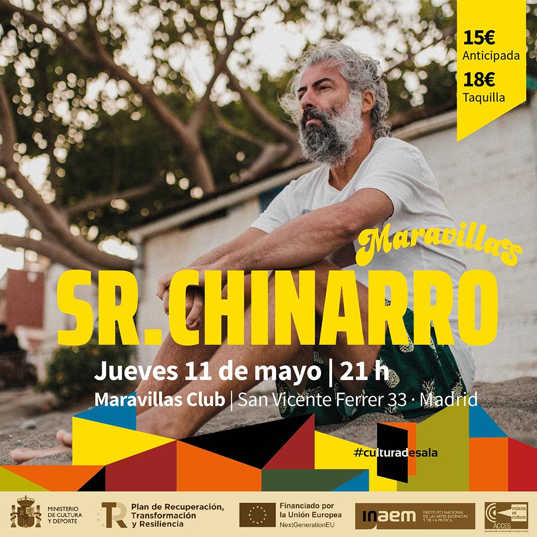 Fotografía promocional de Cultura de Sala: Sr. Chinarro en Maravillas Club (Madrid)