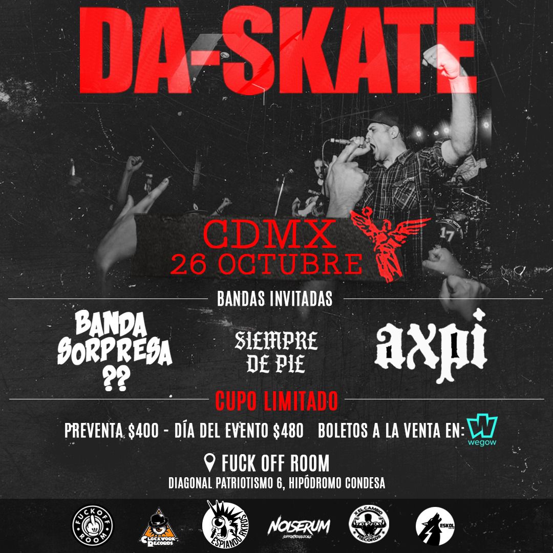 Promotional photograph of DA SKATE EN CONCIERTO.