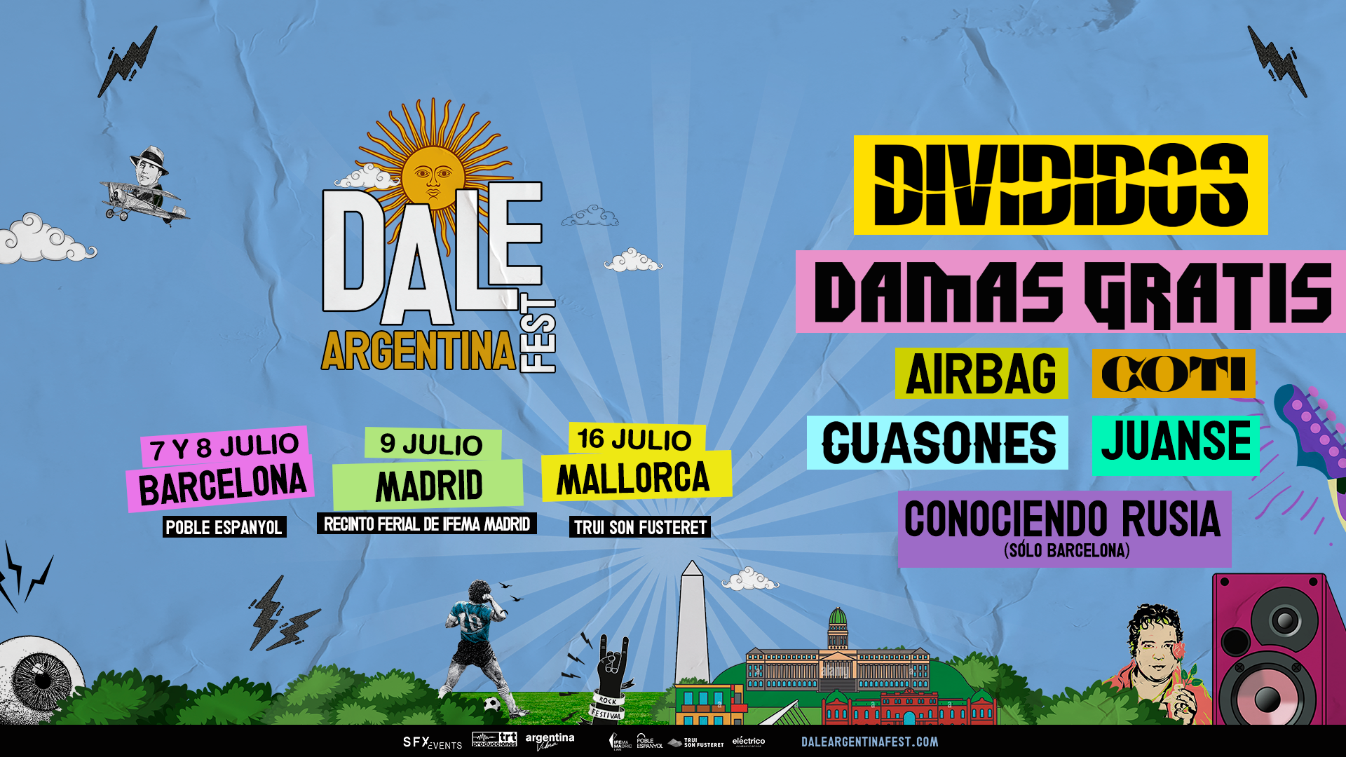 Fotografia promocional de Dale Argentina Fest Palma 2023.