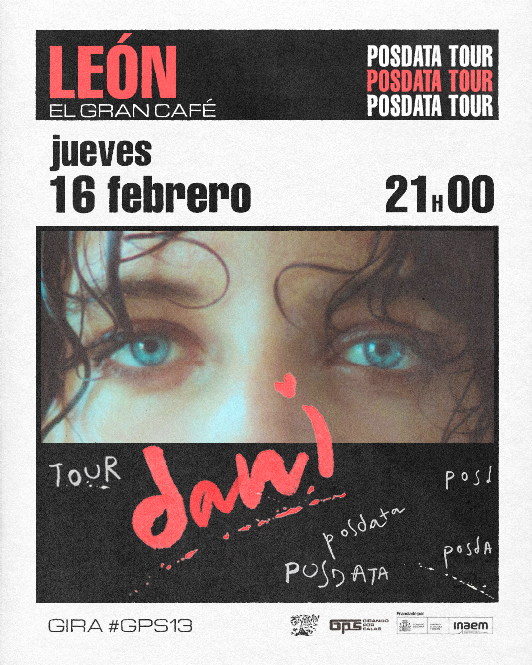 Fotografía promocional de dani en concierto en León - GPS13