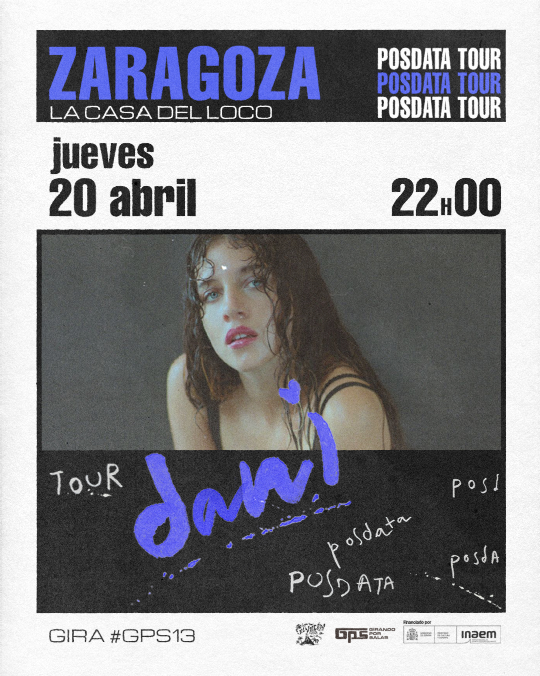 Fotografía promocional de dani en concierto en Zaragoza - GPS13