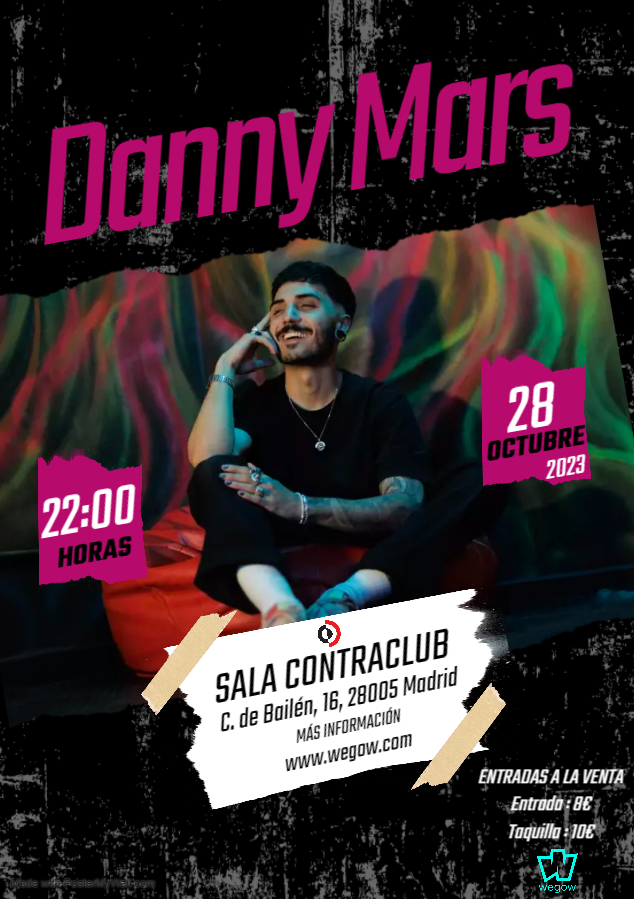 Fotografía promocional de Danny Mars en concierto - ContraClub