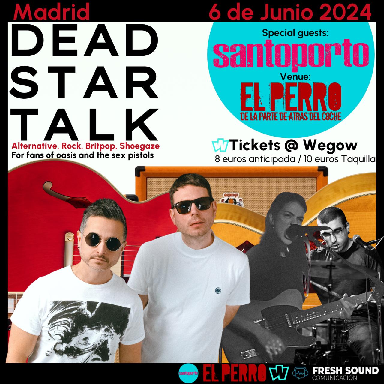 Fotografía promocional de Dead Star Talk y Santoporto en El perro de la parte de Atrás del Coche