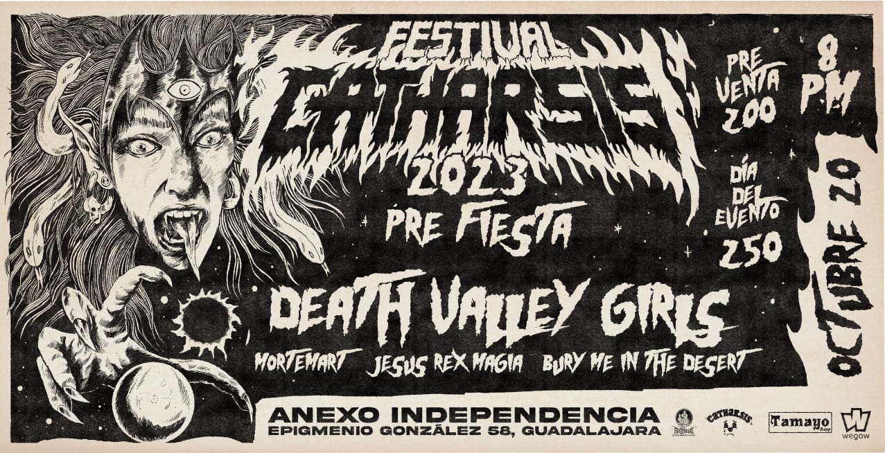 Fotografía promocional de Death Valley Girls GDL pre fiesta Festival Catharsis 2023