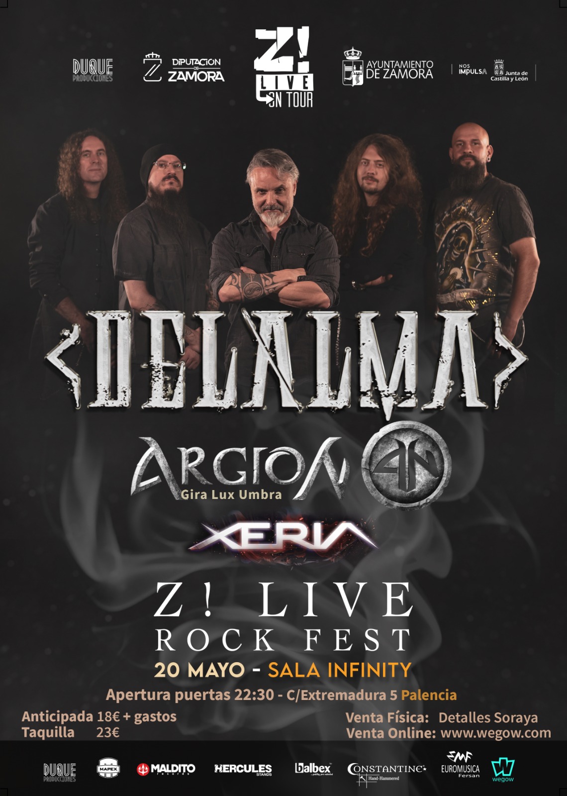 Fotografía promocional de Z LIVE ON TOUR CON DELALMA, ARGION Y XERIA EN PALENCIA