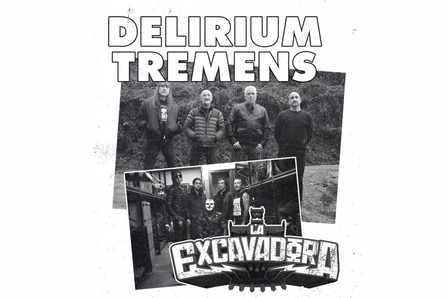 Fotografía promocional de Delirium Tremens y La Excavadora en Madrid