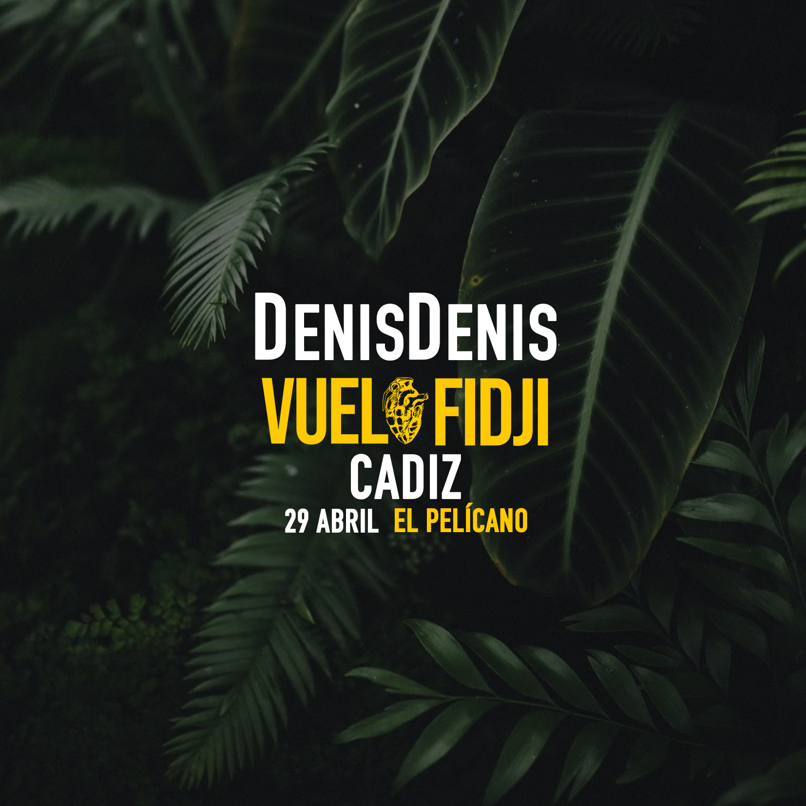 Fotografía promocional de DENIS DENIS + VUELO FIDJI // CÁDIZ
