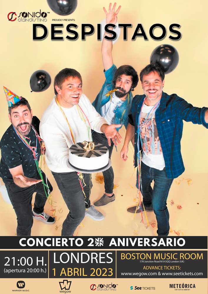 Fotografía promocional de Concierto de Despistaos en Londres