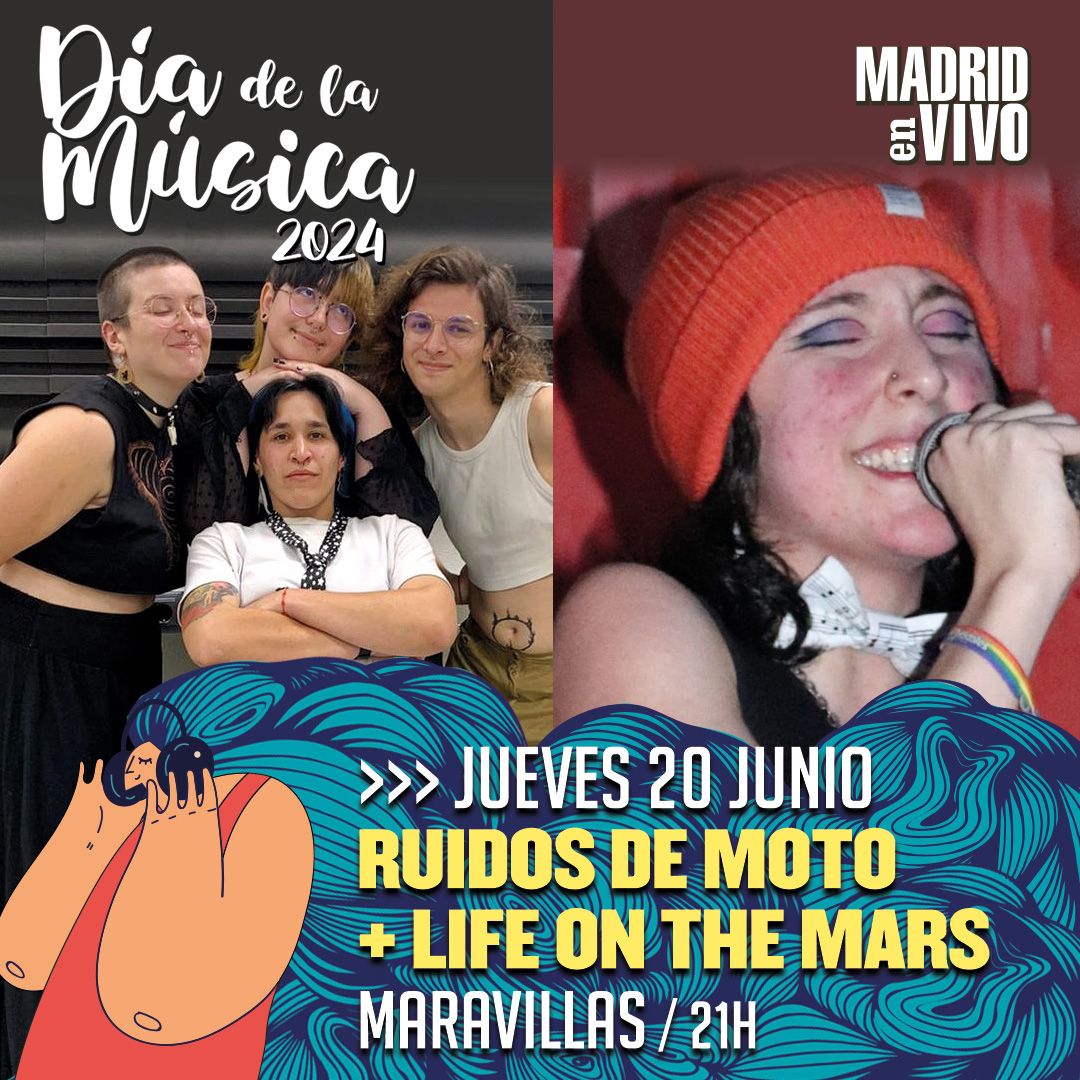 Fotografía promocional de Día de la Música 2024: Ruidos de Moto + Life on The Mars en Maravillas Club