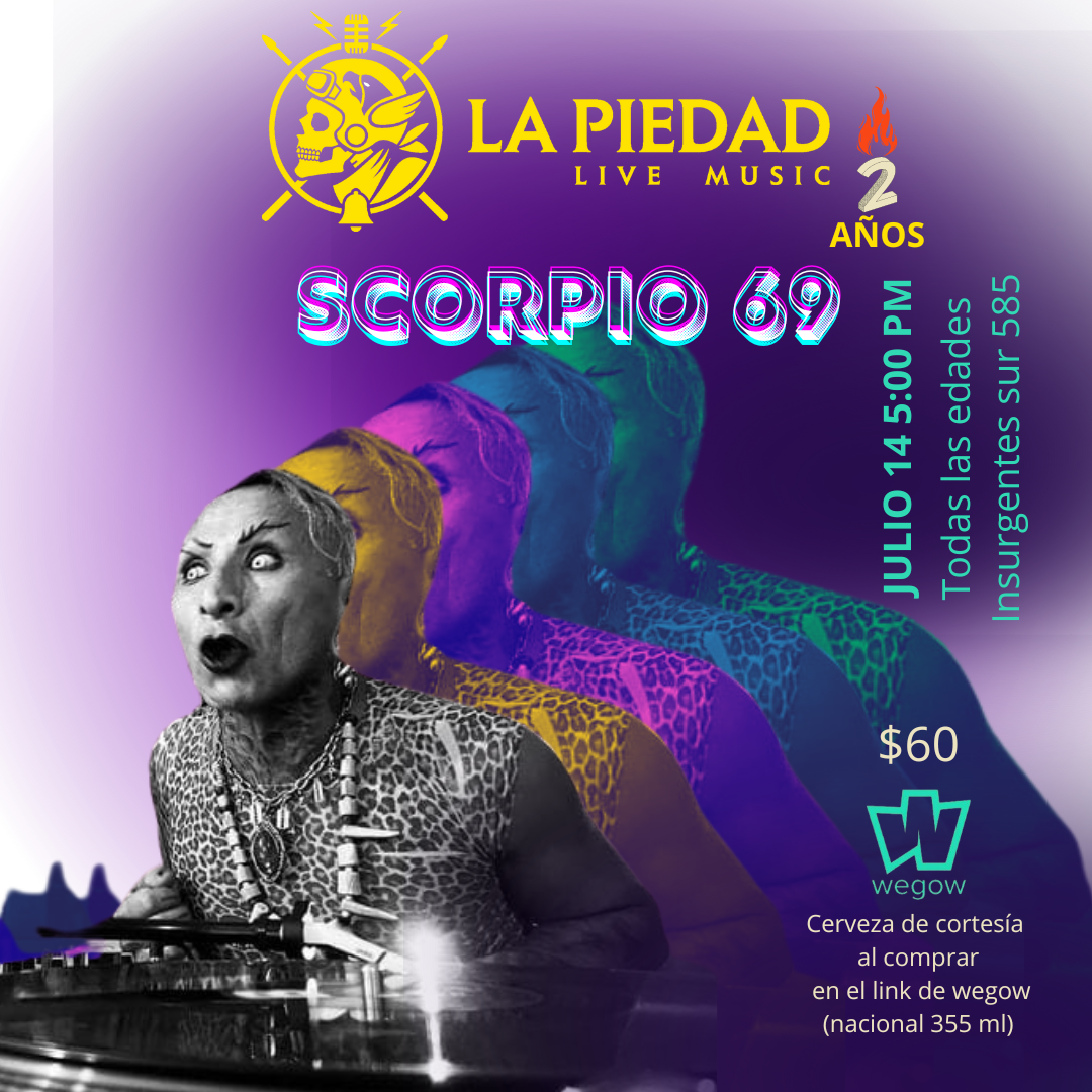 Fotografía promocional de DJ Scorpio 69 - Segundo Aniversario de La Piedad Live Music