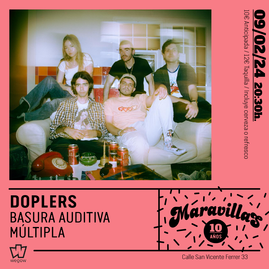 Fotografía promocional de Doplers + Basura Auditiva + Múltipla en Maravillas Club