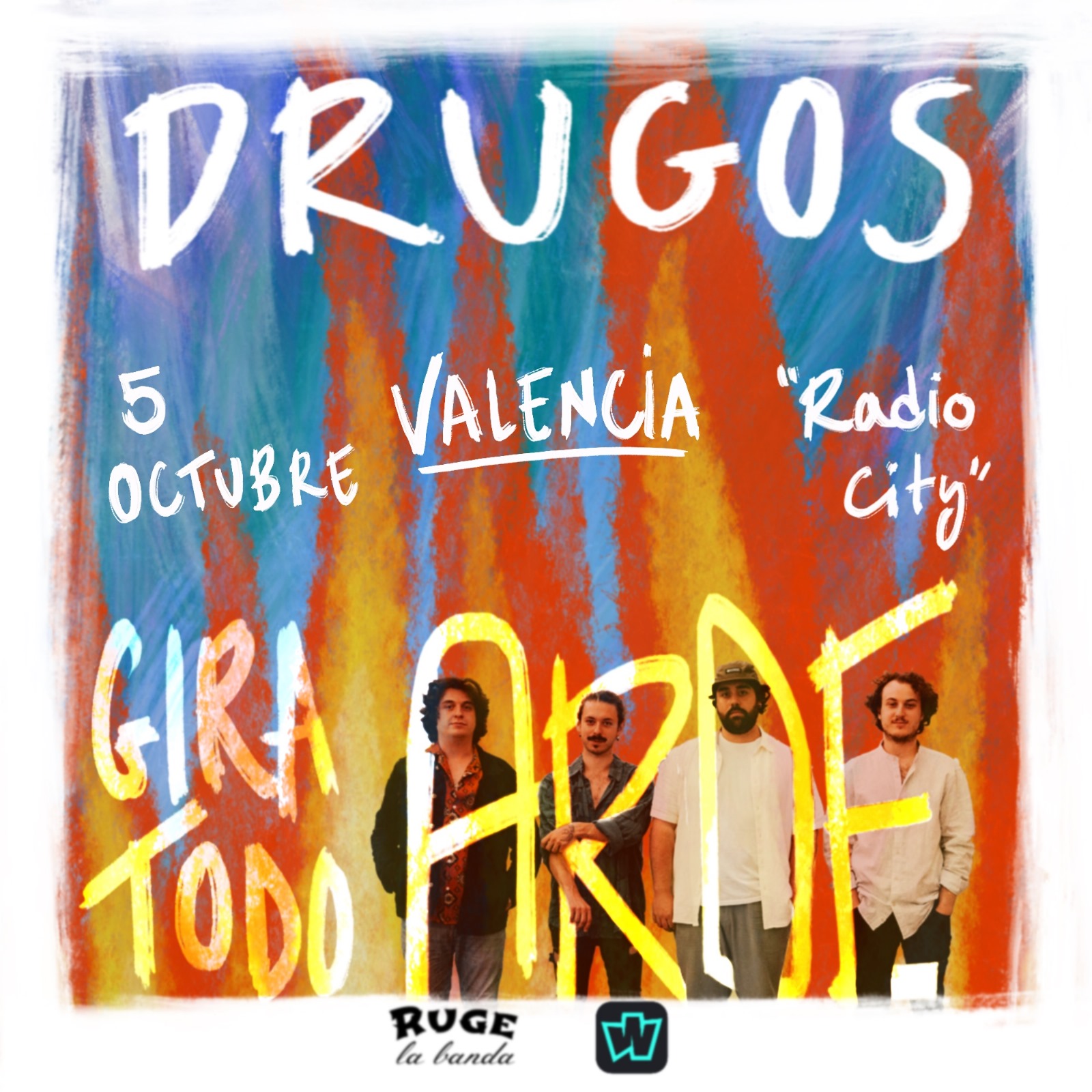 Fotografía promocional de Drugos en Valencia, 5 de Octubre (Radio City)